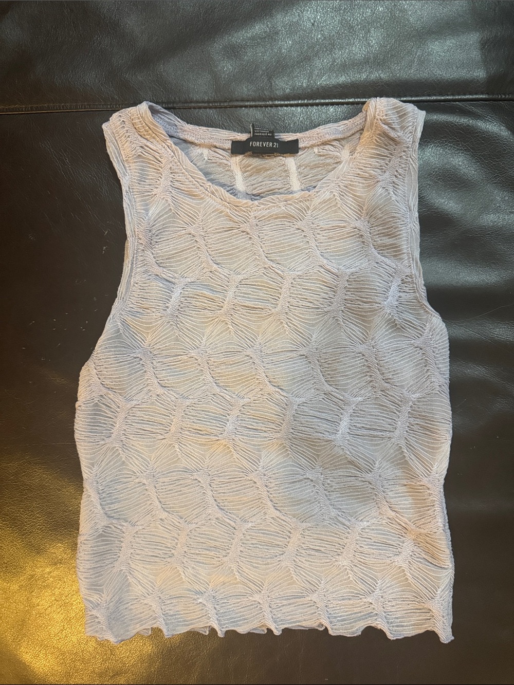 Forever 21 Lavender Textured Sleeveless Tank Top
